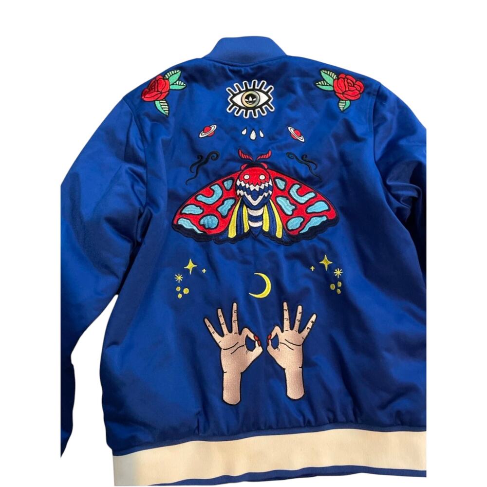 RARE!  Adidas Originals Embellished Arts Bomber Jacket - Picture 4 of 5